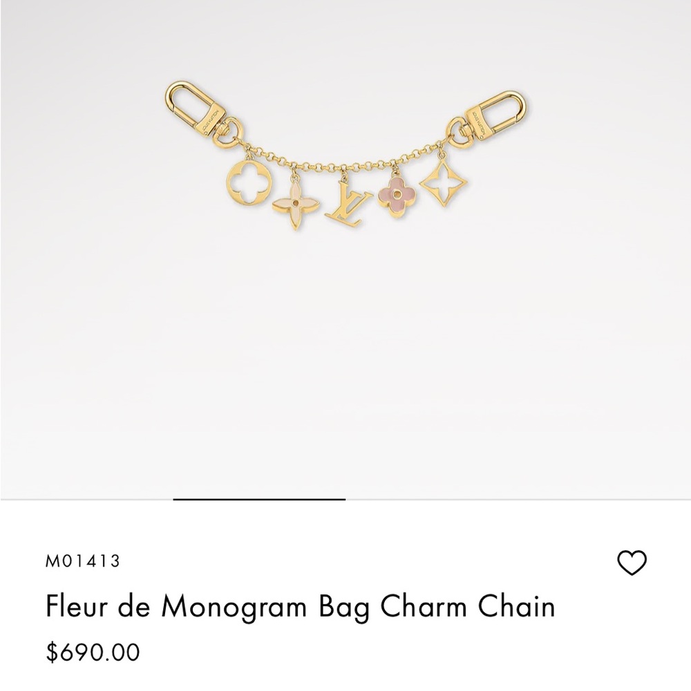 🎀sold🎀 LV Fleur de Monogram bag charm